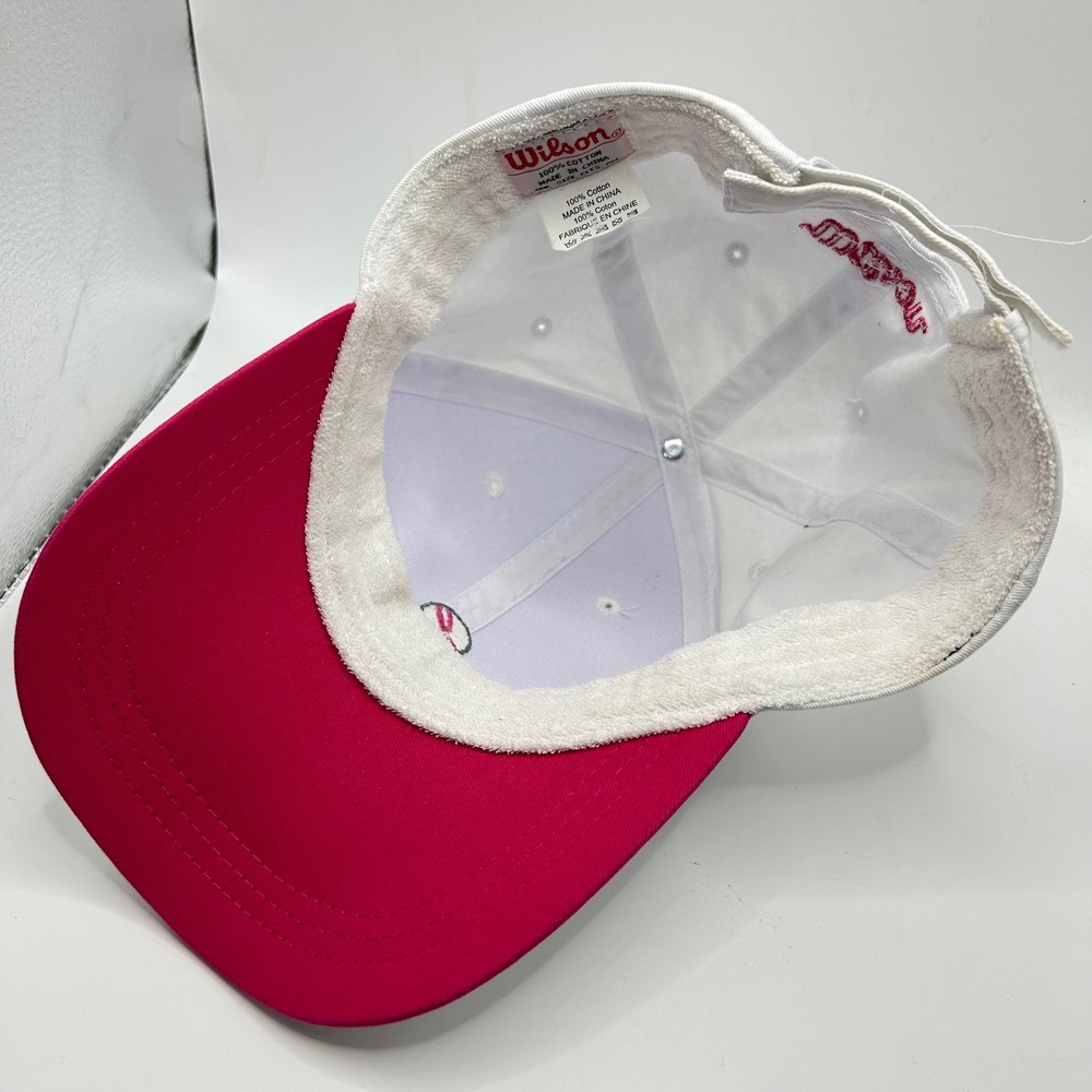Wilson Hope Breast Cancer Awareness Baseball Cap White Pink Ribbon Adjustable - Picture 3 of 6